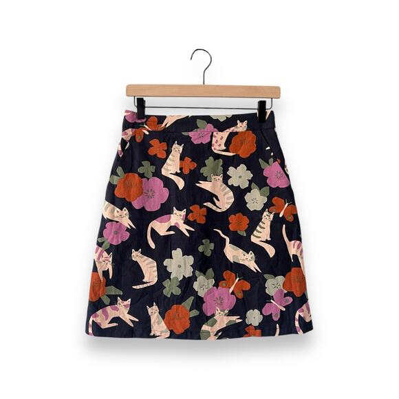 Modcloth Dresses & Skirts - Women's Princess Highway Size 8 Cat Print Casual skirt